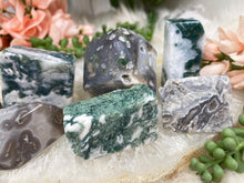 Load image into Gallery: Contempo Crystals - Carved-Moss-Agate-Stones - Image 6