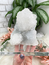 Load image into Gallery: Contempo Crystals - Chalcedony-Apophyllite-on-Acrylic-Stand - Image 8