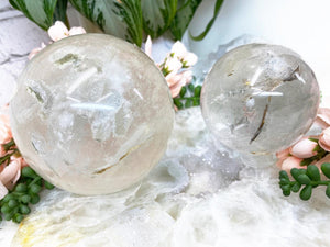 Contempo Crystals - Chlorite-Included-Quartz-Sphere-Iron-Quartz - Image 1