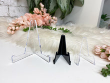 Load image into Gallery: Contempo Crystals - Clear black plastic crystal slice stands - Image 2