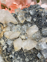 Load image into Gallery: Contempo Crystals - Clear-Fluorite-Pink-Mangano-Caclite-on-Hematite-Dalnegorsk-Crystals - Image 5