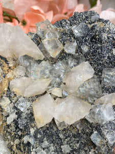 Contempo Crystals - Clear-Fluorite-Pink-Mangano-Caclite-on-Hematite-Dalnegorsk-Crystals - Image 4