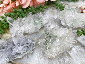 Contempo Crystals - Clear-Quartz-Clusters-with-Green-Fuchsite - Image 3