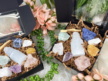 Load image into Gallery: Contempo Crystals - Selenite Tower & Raw Crystals Gift Set - Image 1