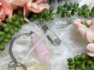 Contempo Crystals - Simple and beautiful crystal point vial necklaces that you can add essential oils to.  Available in both Rose Quartz and Clear Quartz.  - Image 6