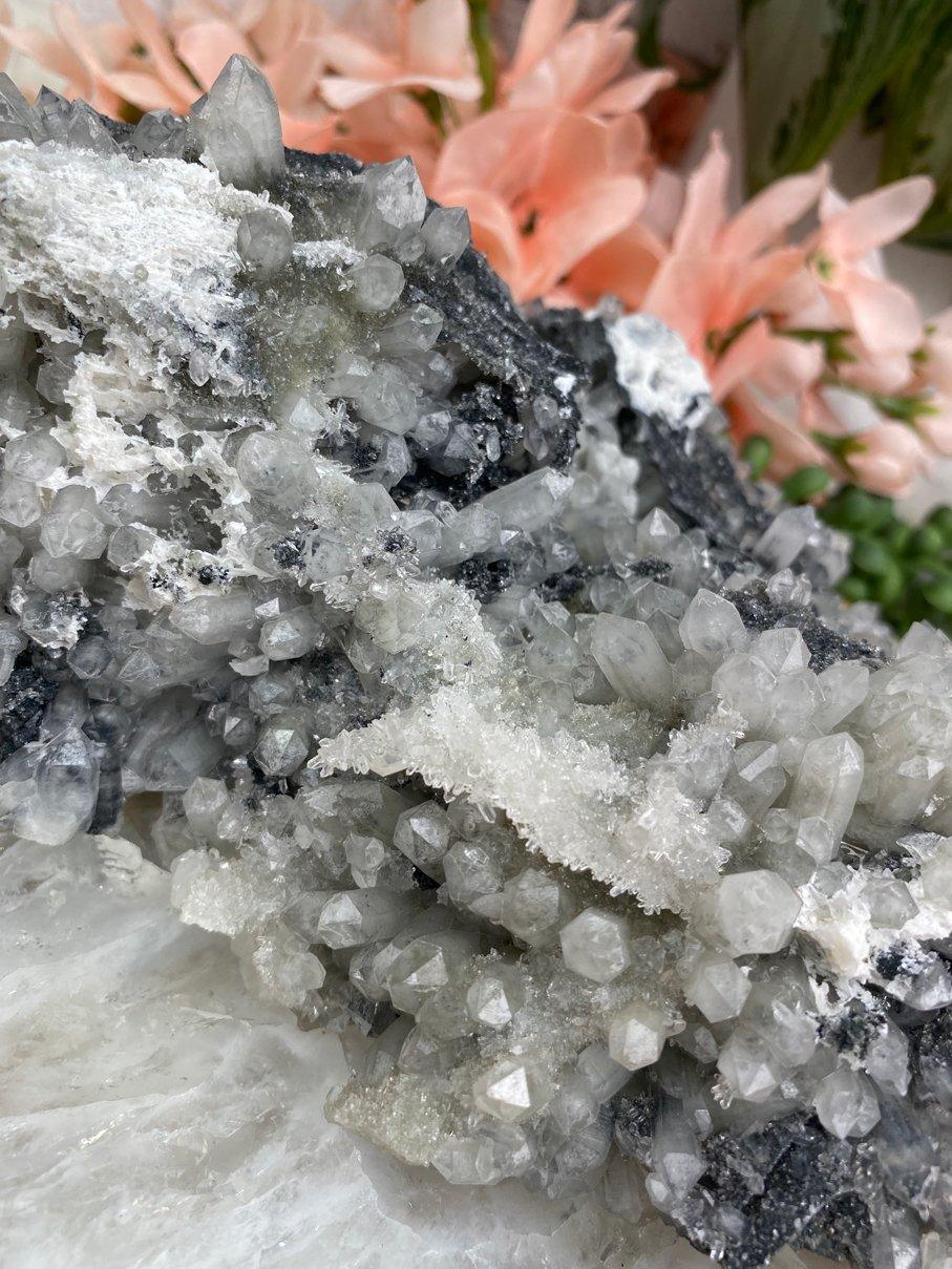 Dalnegorsk-Russia-Quartz-Hematite-Crystal-Cluster