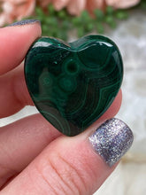 Load image into Gallery: Contempo Crystals - Dark-Green-Malachite-Heart-Pendant - Image 9
