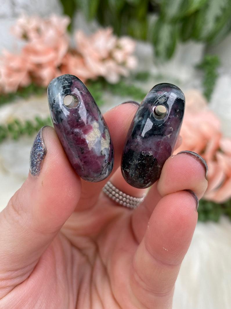 Drilled-Eudialyte-Pendants