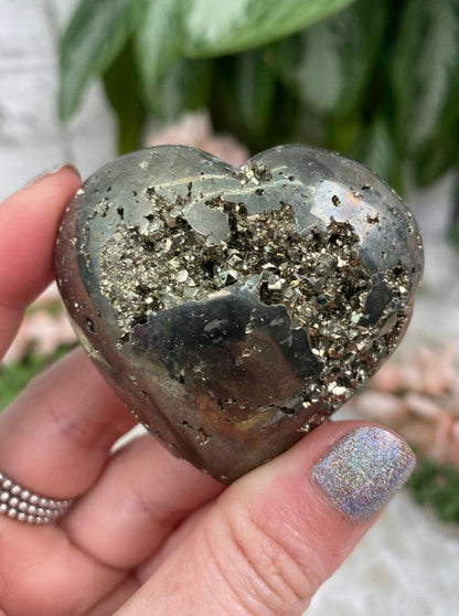 Druzy-Pyrite-Heart