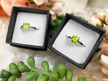 Load image into Gallery: Contempo Crystals - Faceted-Green-Peridot-Sterling-Silver-Ring - Image 3
