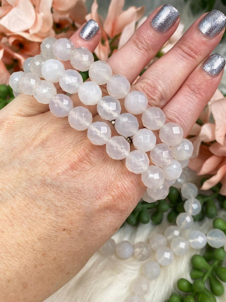 Faceted-White-Chalcedony-Bracelets
