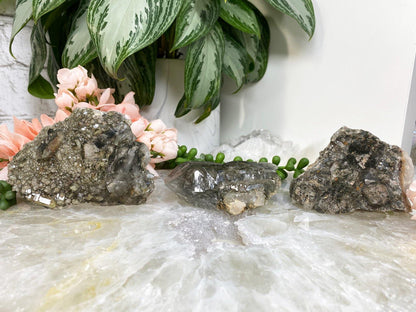 Garden quartz crystal clusters for sale