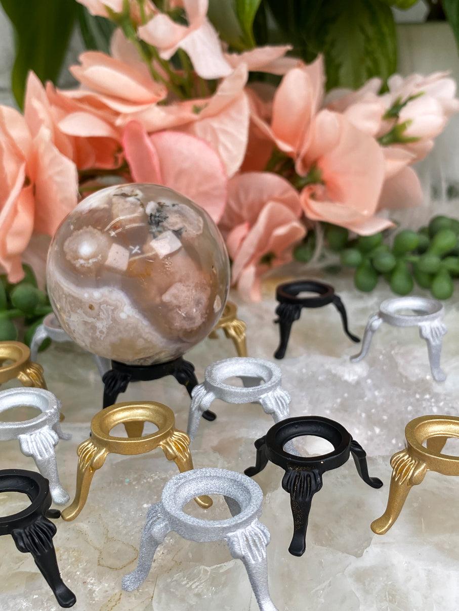 Gold-Black-Silver-Crystal-Sphere-Stands