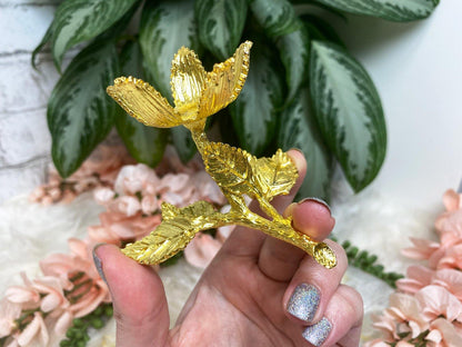 Gold-Flower-Leaf-Metal-Crystal-Sphere-Stands