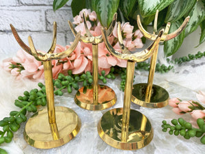 Contempo Crystals - Gold-Metal-Tall-Sphere-Stands - Image 1