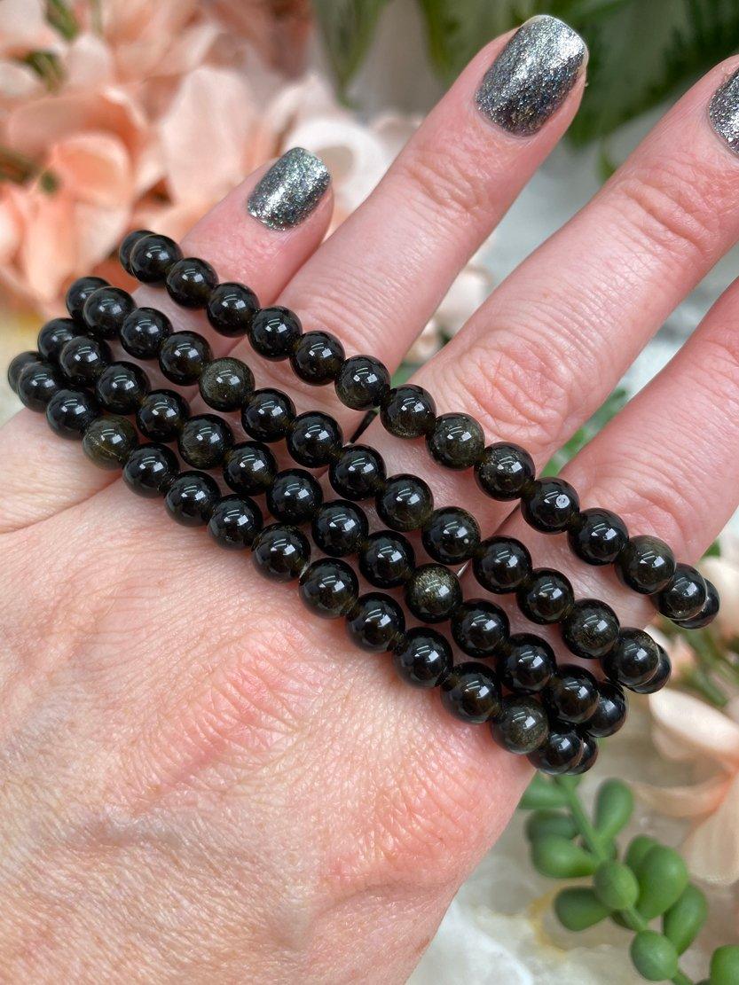 Gold-Sheen-Obsidian-Bracelet-6mm-Beads