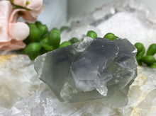 Load image into Gallery: Contempo Crystals - Green-Fluorite-Octahedron-Formation-with-Gray-Bladed-Calcite - Image 7