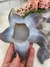 Load image into Gallery: Contempo Crystals - Gray-Chalcedony-Druzy-Agate-Starfish - Image 11