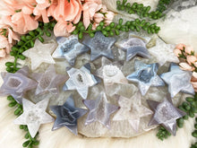 Load image into Gallery: Contempo Crystals - Gray-White-Druzy-Agate-Stars - Image 3