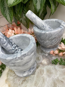Contempo Crystals - Gray-White-Mortar-Pestle-Sets-for-Sale - Image 3