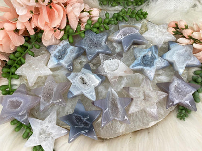 Gray-and-White-Agate-Stars
