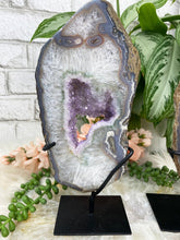 Load image into Gallery: Contempo Crystals - Green-Agate-Amethyst-Slice-from-Uruguay - Image 5