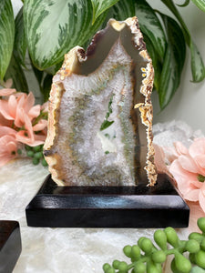 Contempo Crystals - Green-Agate-Slice-Wood-Stand - Image 6