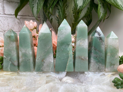Green-Aventurine-Obelisk-Point-Crystals-for-Sale