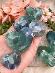 Contempo Crystals - Green-Blue-Mexico-Fluorite-Hearts - Image 2