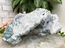 Load image into Gallery: Contempo Crystals - Fujian-Green-Fluorite-on-White-Druzy-Quartz-Crystal - Image 7