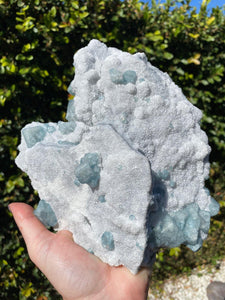 Contempo Crystals - Fujian-Green-Fluorite-on-White-Druzy-Quartz-Crystal - Image 4