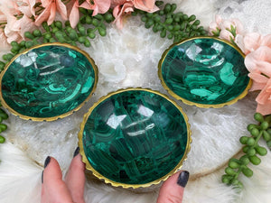 Contempo Crystals - Green-Malachite-Dish-for-sale - Image 2