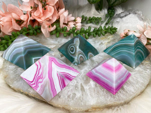 Contempo Crystals - Green-Pink-Agate-Pyramid-Crystals - Image 2