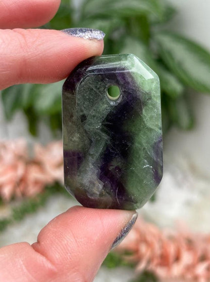 Green-Purple-Fluorite-Pendant-Crystal