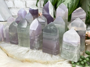 Contempo Crystals - Green-Purple-Fluorite-Points - Image 2