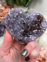 Load image into Gallery: Contempo Crystals - Hematite-Included-Raw-Amethyst-Crystal-Heart - Image 7