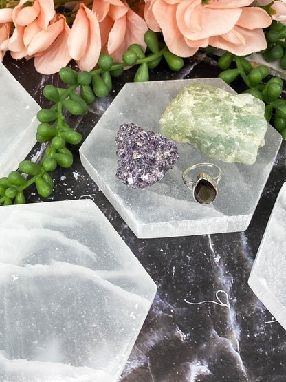 Hexagon-Selenite-Plate-for-Cleansing-Crystals