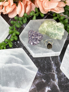 Contempo Crystals - Hexagon-Selenite-Plate-for-Cleansing-Crystals - Image 5