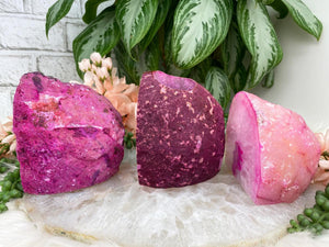 Contempo Crystals - Hot-Pink-Agate-Candle-Holders - Image 9