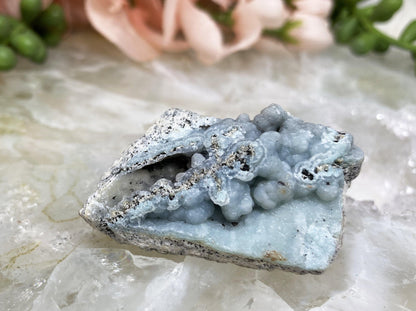 Pastel pink blue smithsonite stone