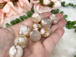 Contempo Crystals - Tiny Flower Agate Crystal Spheres - Image 1