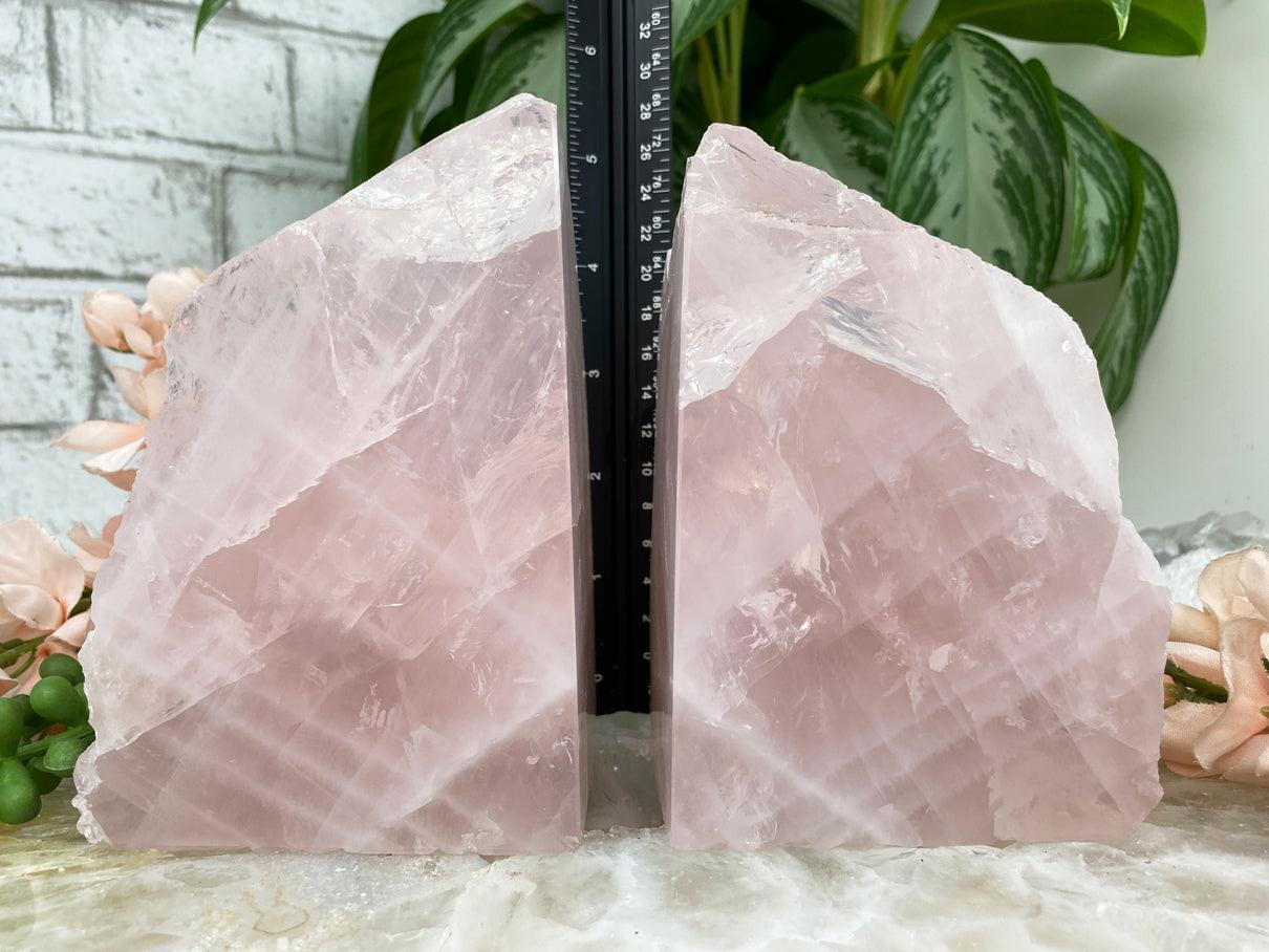 large-rose-quartz-bookends