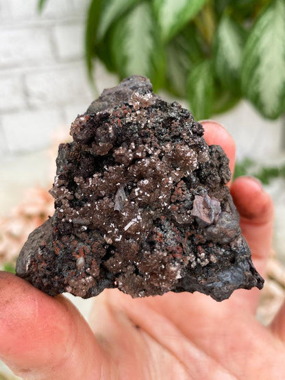 Red & Black Calcite Crystals