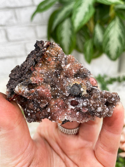 Red & Black Calcite Crystals