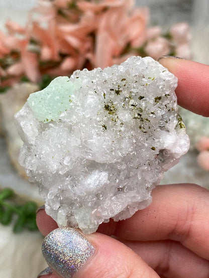 Prehnite Quartz Clusters