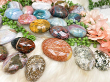 Load image into Gallery: Contempo Crystals - pink-blue-ocean-jasper-palm-stones - Image 5