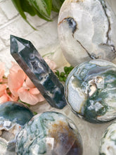 Load image into Gallery: Contempo Crystals - blue-white-moss-agate-spheres - Image 5