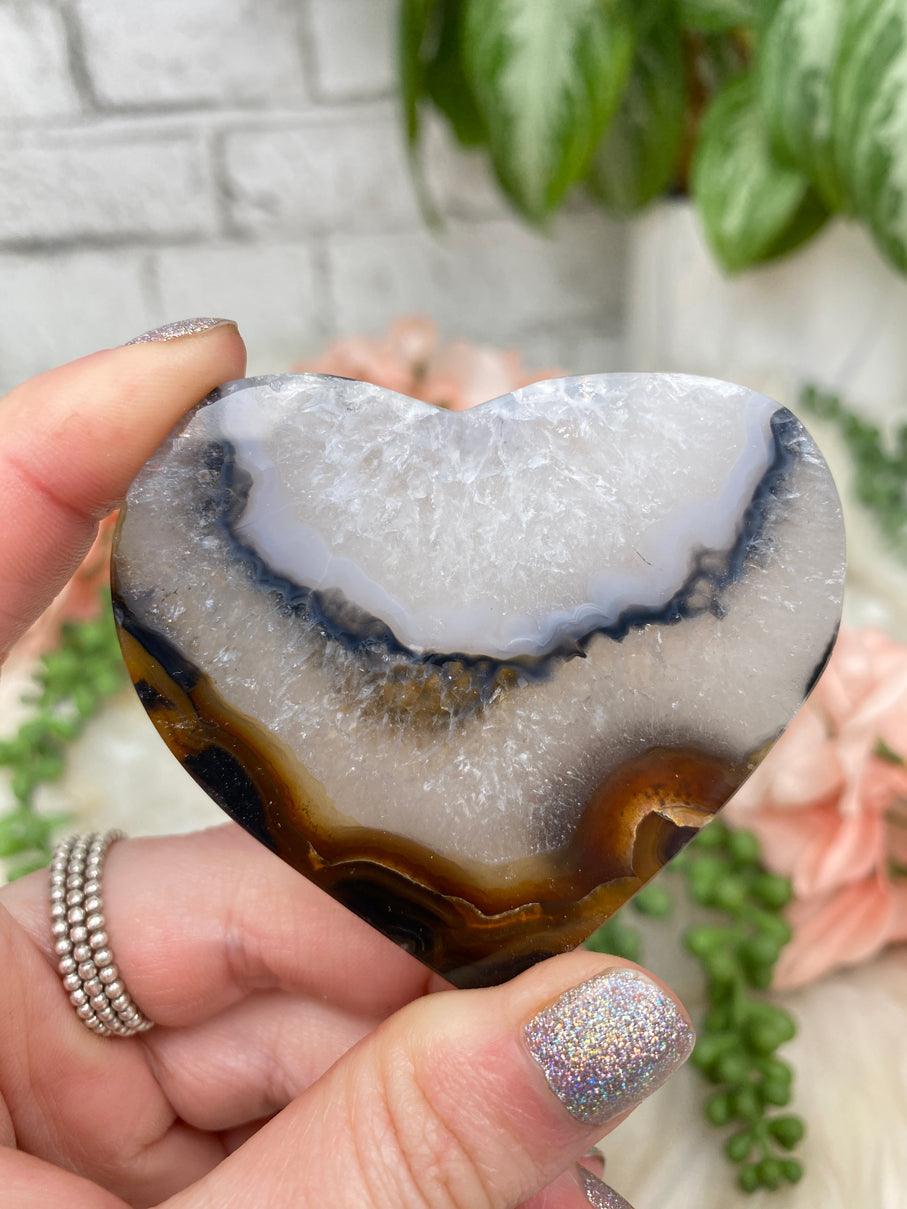 Agate Slice Hearts