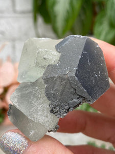 Contempo Crystals - gray-calcite-on-green-fluorite - Image 9