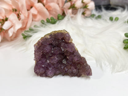 Small Pink Purple Raw Fluorite Crystal Cluster